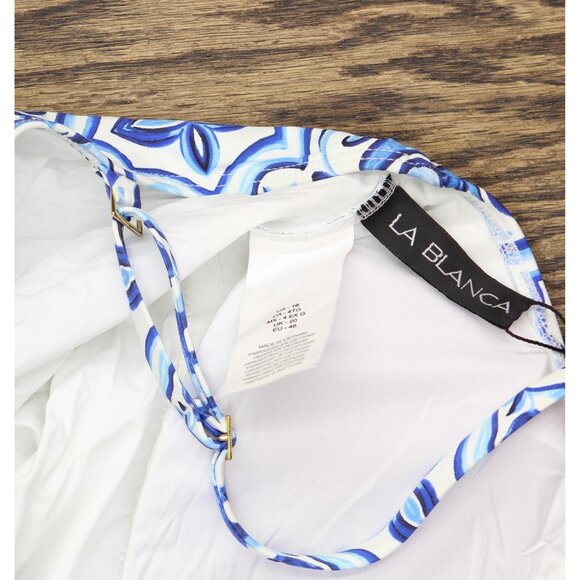 La Blanca Womens Alboran Sea One Piece Swimsuit LB5RN24M Navy Blue 16 - Picture 5 of 8